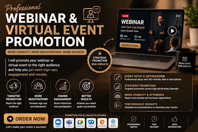 promote your webinar or virtual event
