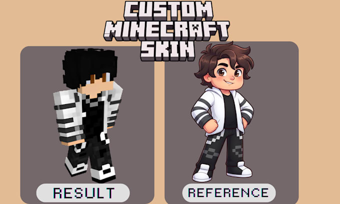 create HD minecraft skin for java, bedrock and pvp