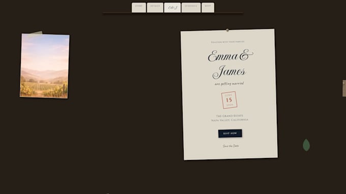 design and build a wadding website