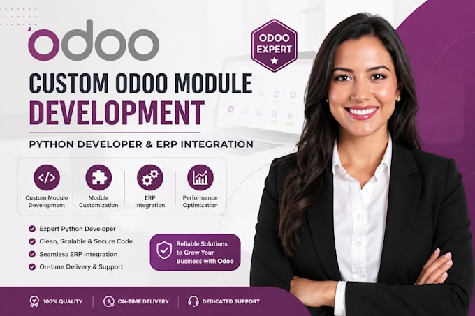 develop custom odoo module python developer and erp inegration