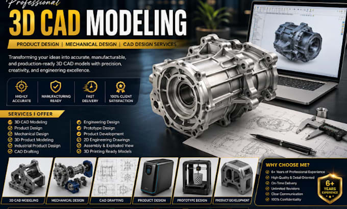 3d cad modeling, product design, and mechanical design