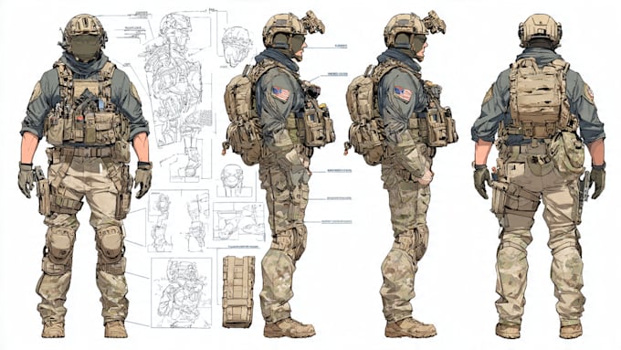 create military tactical character