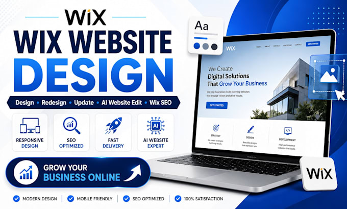 design, redesign, update wix website, edit ai generated wix website, wix seo