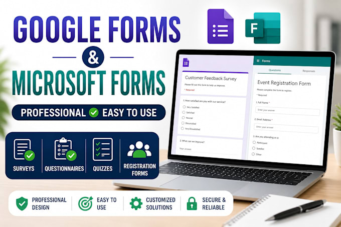 create professional google forms and microsoft forms