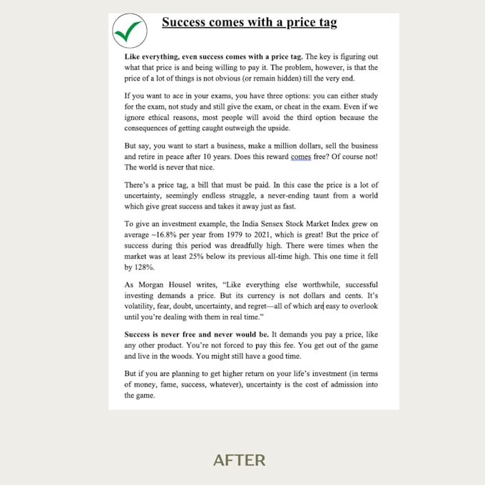 proofread the articles as well as blogs