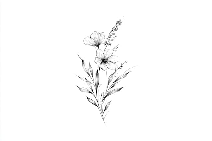 create a custom minimalist fine line tattoo design