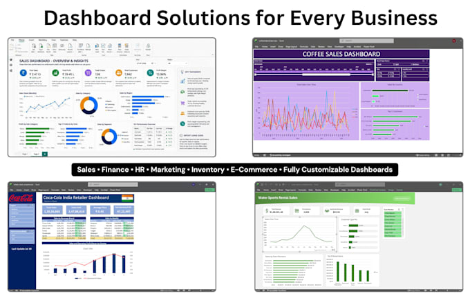 create excel graphs, charts, pivot tables and dashboards