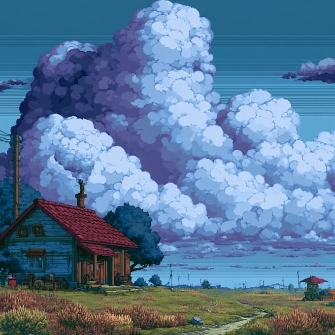 create custom pixel art backgrounds and game scenes