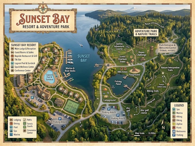site plan property map resort map rv park recreational facilities campground map