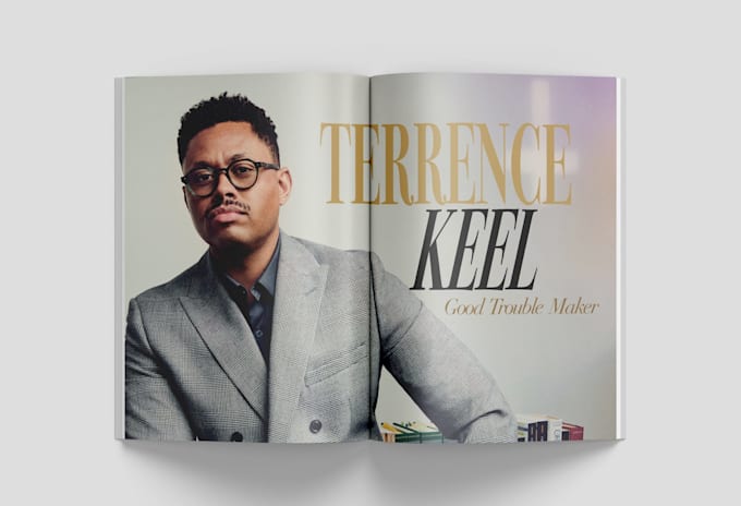 design a premium magazine or editorial publication