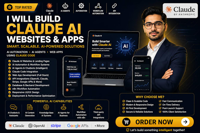 build website and apps for android and IOS with claude