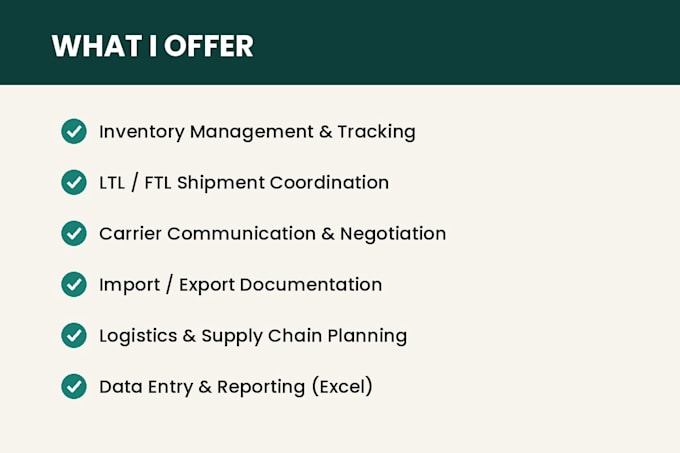 be your virtual assistant for logistics and supply chain