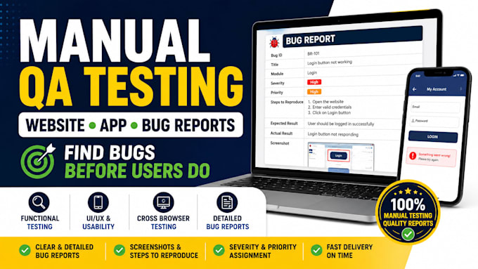 manually test your website or app for bugs