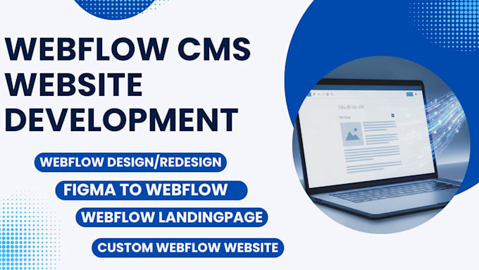design and develop webflow website with cms , figma to webflow