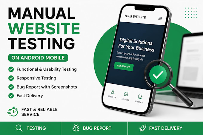 manually test your website