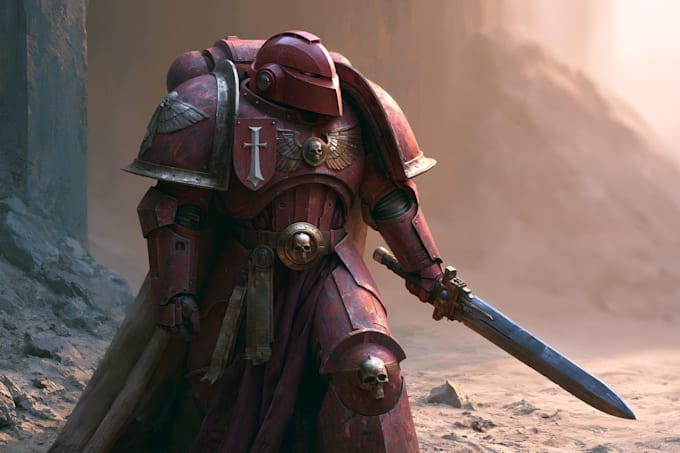 illustrate a warhammer 40k art and illustration