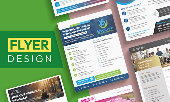 do editable canva flyer, canva brochure and leaflet design