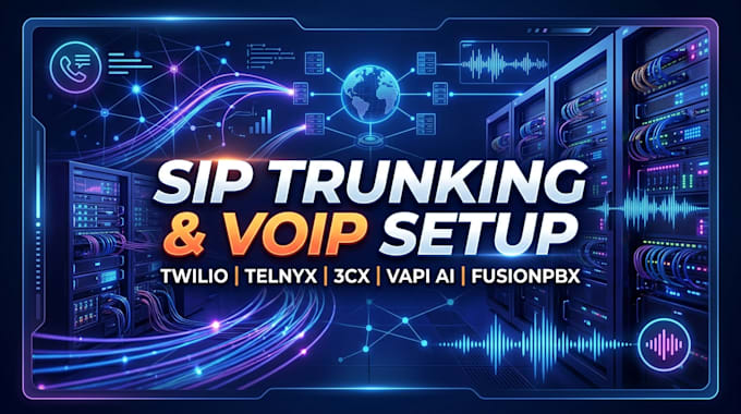 setup sip trunking, twilio, telnyx, 3cx, vapi, zadarma, voip, fusionpbx