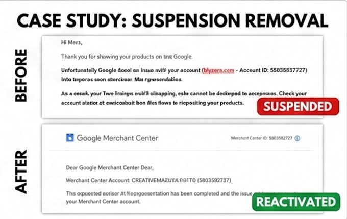 fix gmc suspension, misrepresentation, and feed errors