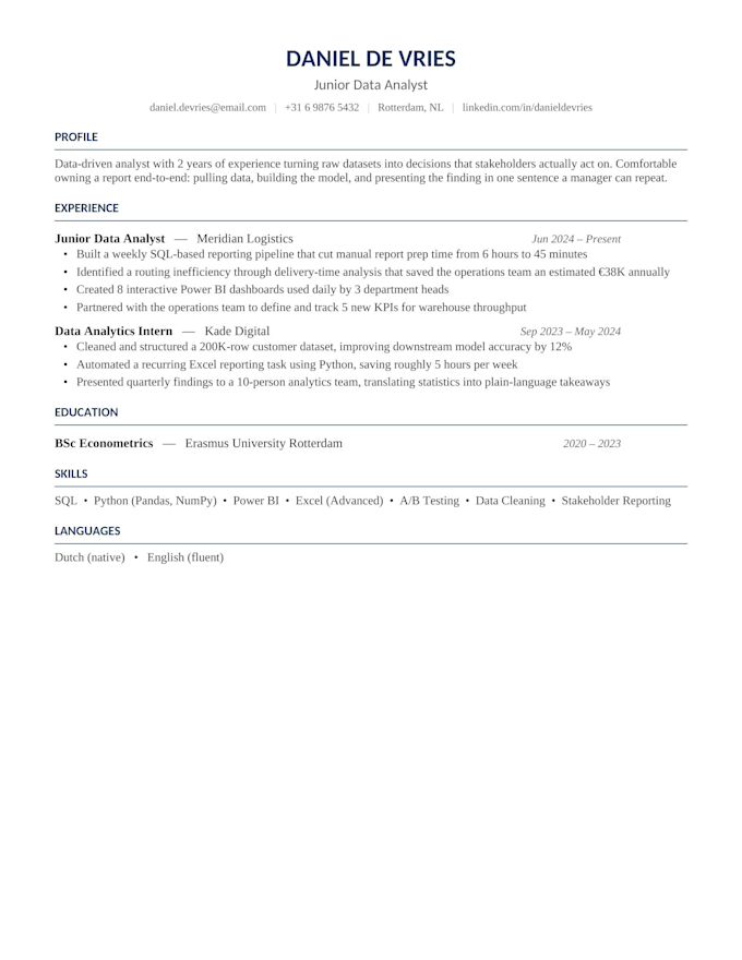 write a professional CV and optimize your linkedin profile