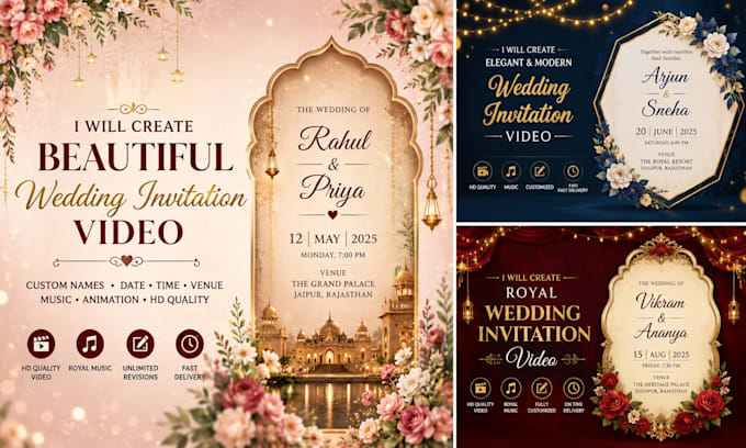 create beautiful ai wedding invitation video
