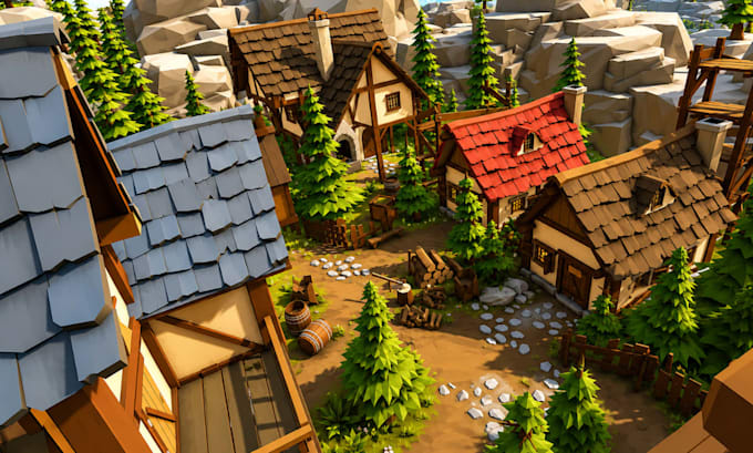 create game ready 3d assets, props and stylized models for unity and unreal