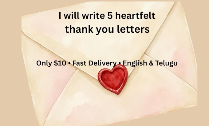 write heartfelt thank you letters and notes for you