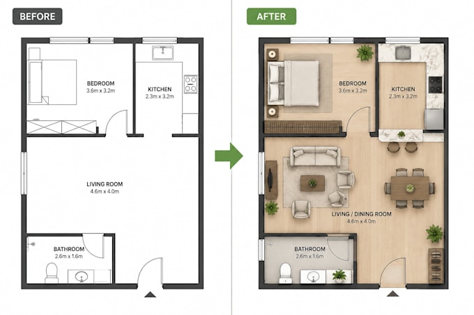 optimize your apartment floor plan with professional space planning