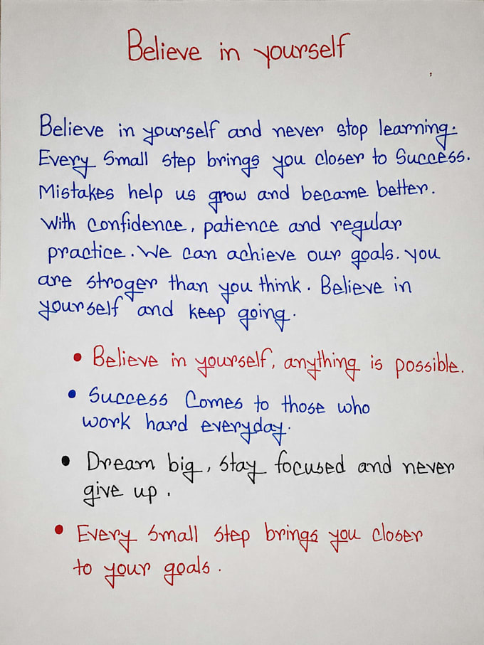 write anything with my beautiful handwriting