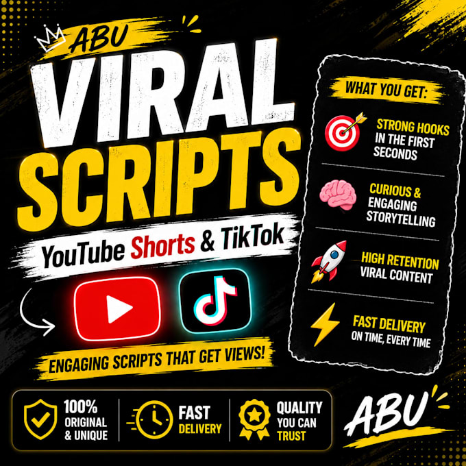 write viral youtube shorts and tiktok scripts