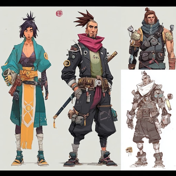 develop a unique character concept for your game comic