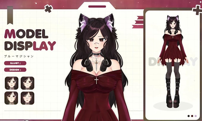 design and rig live2d vtuber model 2d vtuber avatar anime live2d rigging