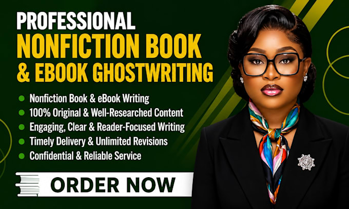 ghostwrite your non friction book and ebook, be your pro ebook writer