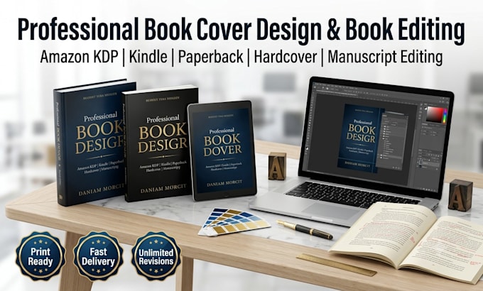 design a professional book cover and edit your manuscript