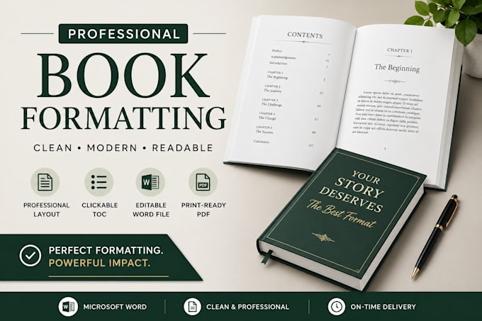 format your book and e book professionally