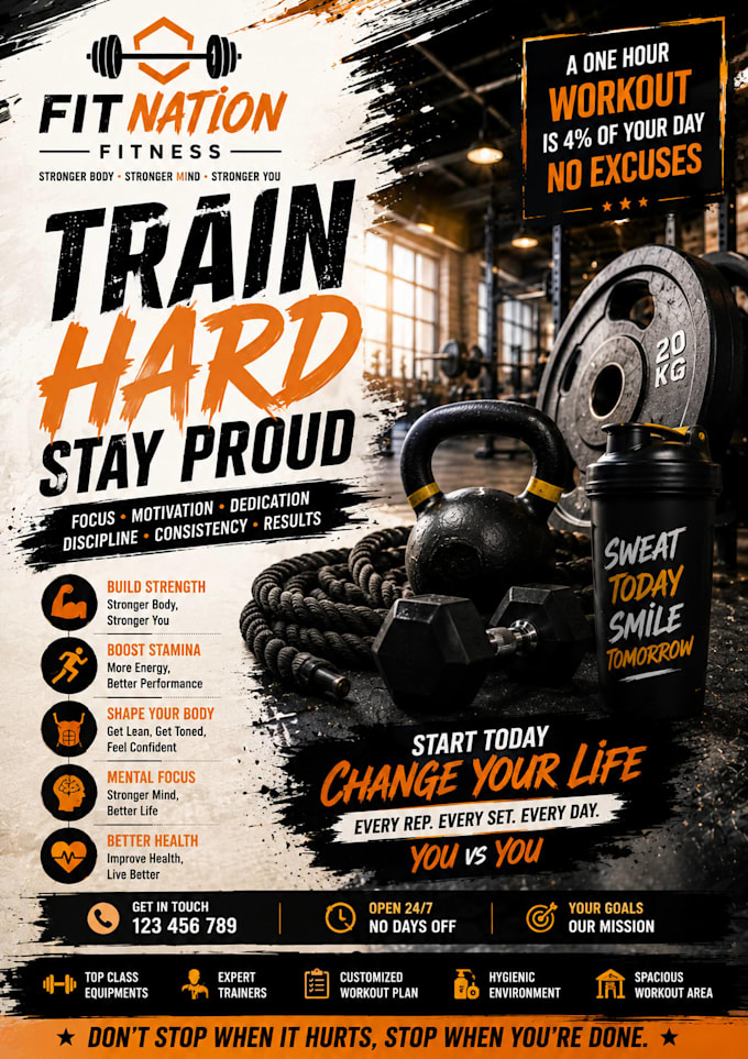 design professtional gym poster designs