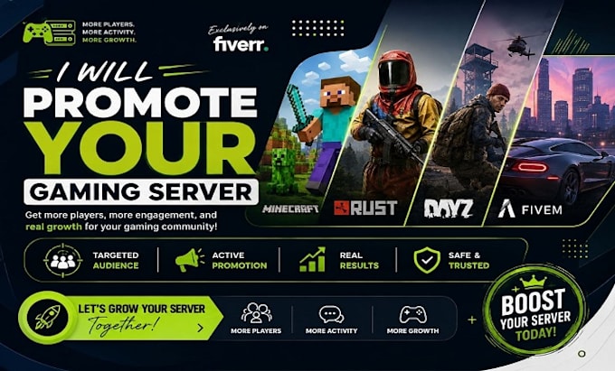 promote minecraft fivem discord gaming communities server