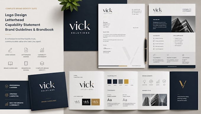 letterhead design capability statement company logo brand guideline brand book