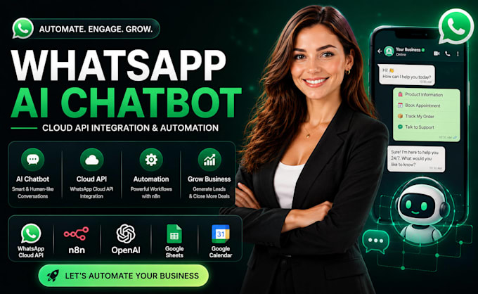 create whatsapp ai chatbot,whatsapp cloud API integration whatsapp ai automation
