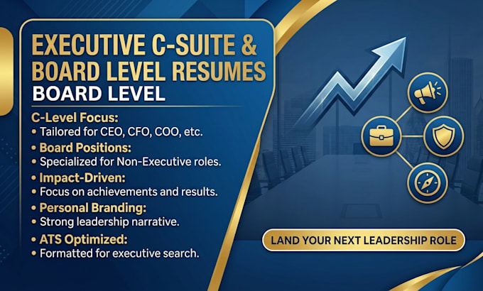 write professional executive c suite board level resume