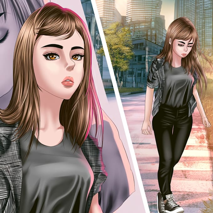 create manga anime artwork for characters stories and comics