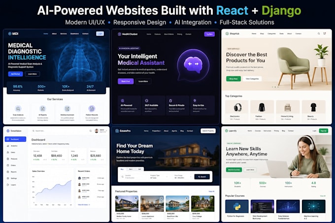 develop ai powered web application using react django and python