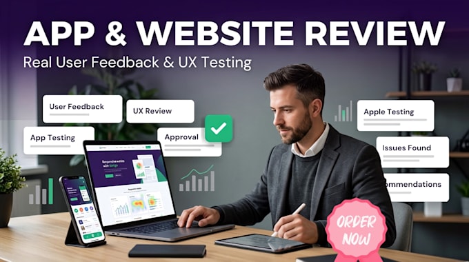 review your app or website and provide professional user feedback