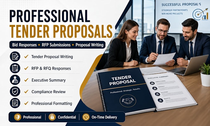 write professional tender proposal, bid response and rfp submission