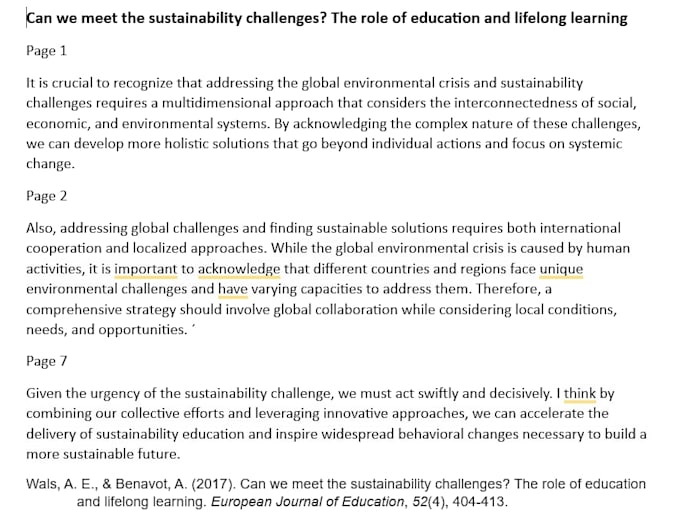conduct environmental and sustainability research