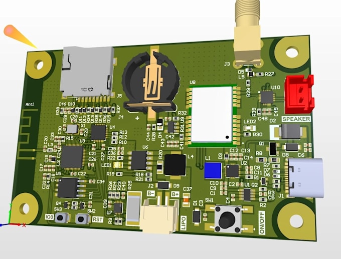 create,review professional pcb design with detailed schematics, gerber file, bom