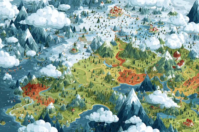 draw vector map and illustration