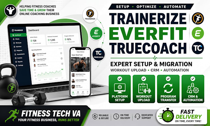 setup trainerize everfit truecoach pt distinction and transfer workouts