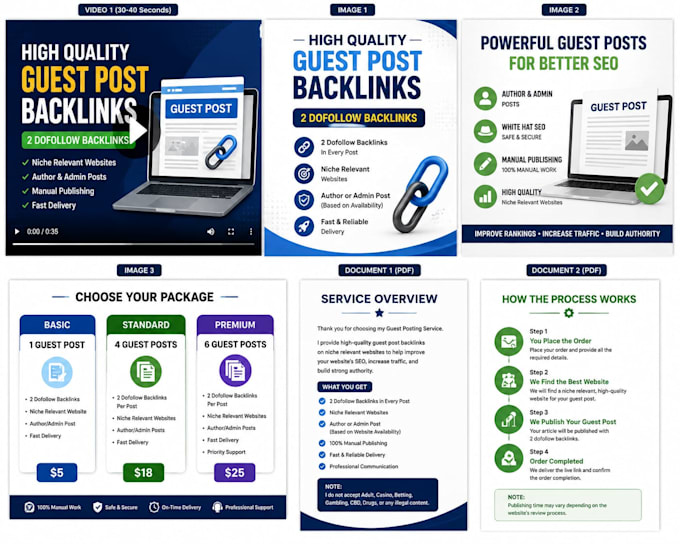 provide high quality guest post and backlinks
