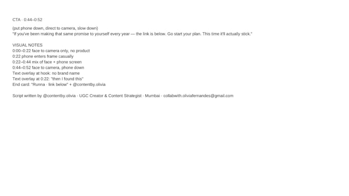 write ugc script and social media copy for your brand